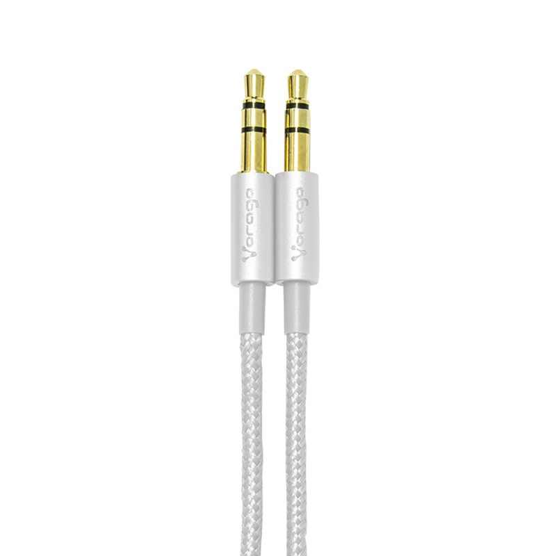 CABLE DE AUDIO VORAGO CAB-108 3.5 MM METALICO BLAN...