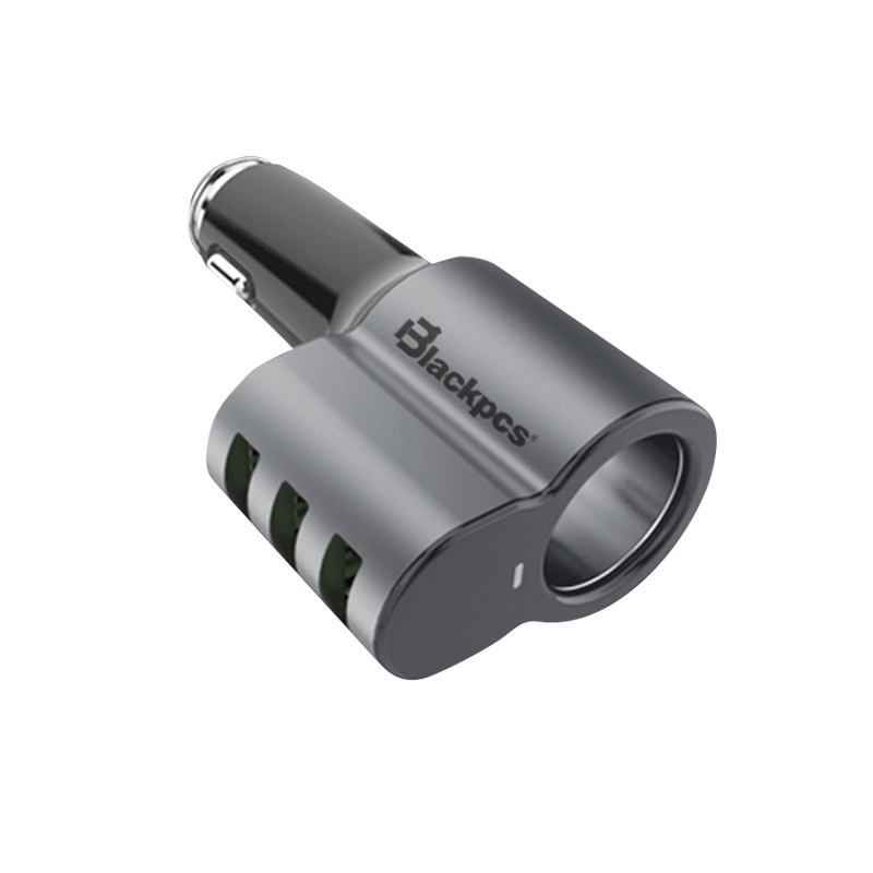 CAR CHARGER BLACKPCS 3 PUERTOS USB MANOS LIBRES NE...
