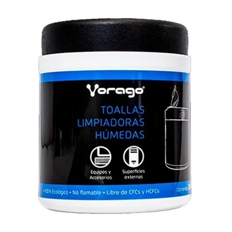 TOALLAS HUMEDAS DESINFECTANTES VORAGO CLN-107 BOTE...