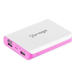 POWER BANK VORAGO AU-300 12000 mAh BLANCO/ROSA