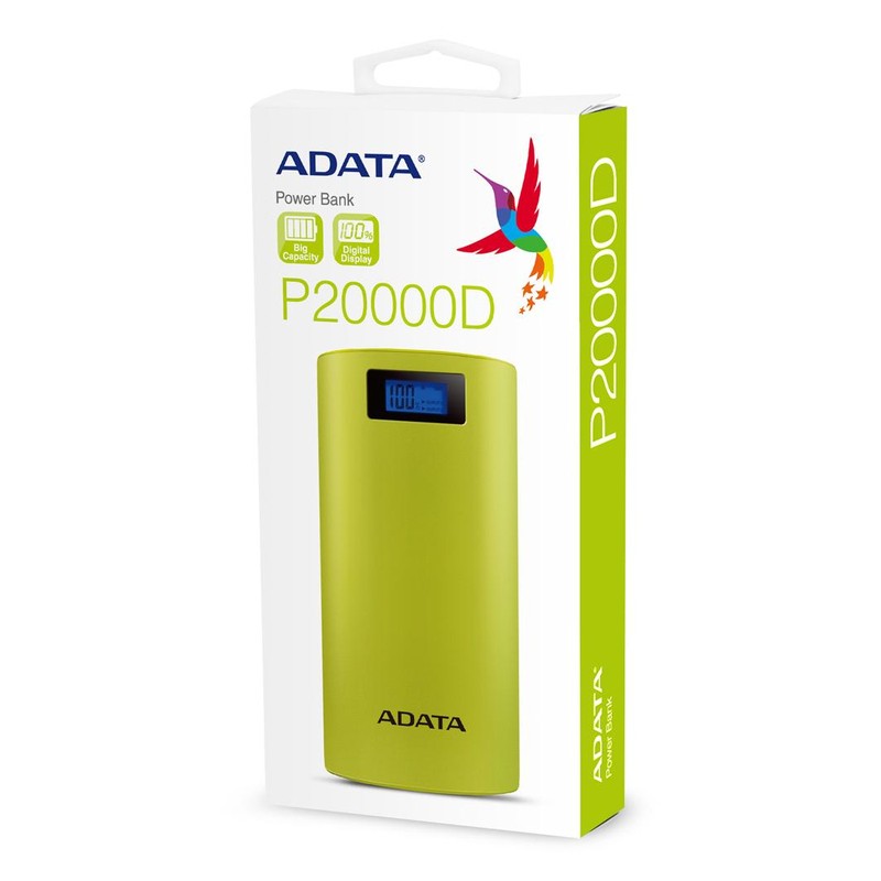 CARGADOR PORTATIL DIGITAL ADATA P20000D AMARILLO (...