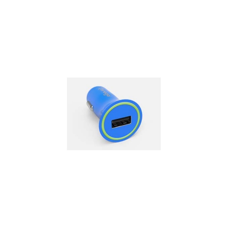 CARGADOR PARA AUTO VORAGO 1 PUERTO USB AZUL BLISTE...