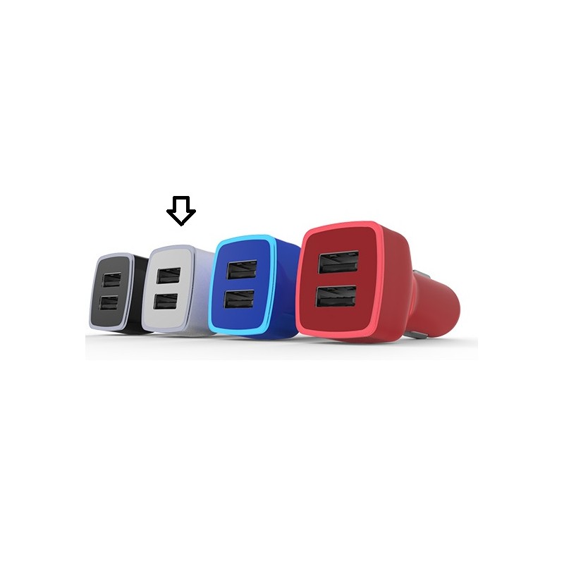 CARGADOR PARA AUTO VORAGO 2 PUERTOS USB BLANCO BLI...