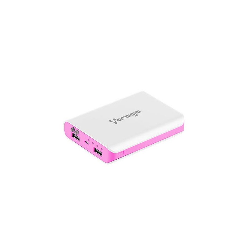 POWER BANK VORAGO AU-300 12000 mAh BLANCO/ROSA