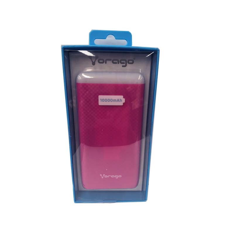 POWER BANK VORAGO PB-400 10000 mAh ROSA 2 ENTRADAS...