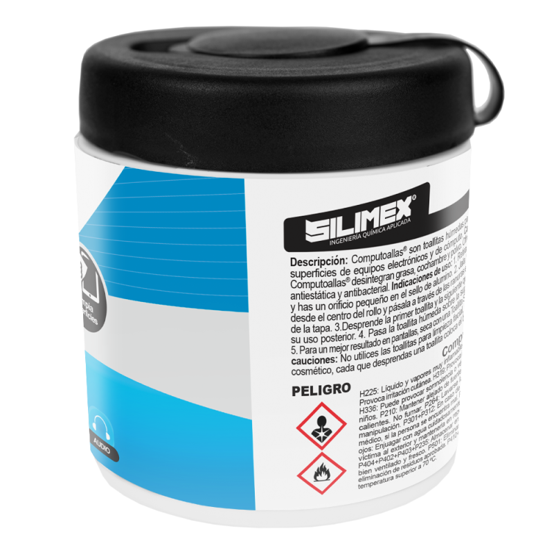 TOALLAS HÚMEDAS LIMPIADORAS SILIMEX PARA PANTALLAS...