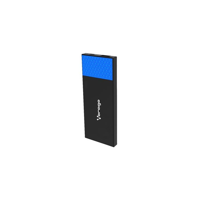POWER BANK VORAGO PB-200 3800 mAh 1 USB NEGRO/AZUL