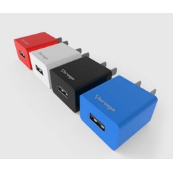 CARGADOR PARA PARED VORAGO 1 PUERTO USB ROJO BLIST...