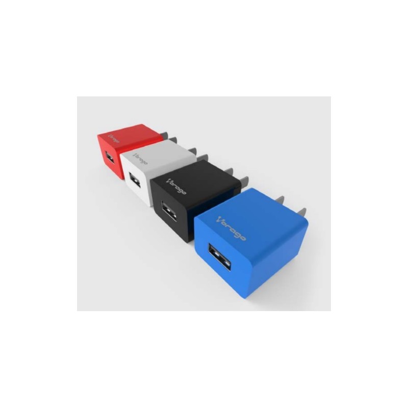 CARGADOR PARA PARED VORAGO 1 PUERTO USB ROJO BLIST...