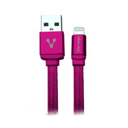 CABLE VORAGO CAB-119 ROSA USB-APPLE LIGHTNING 1 ME...